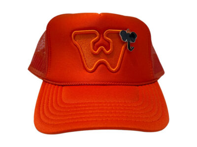 Orange polyester foam The W trucker hat