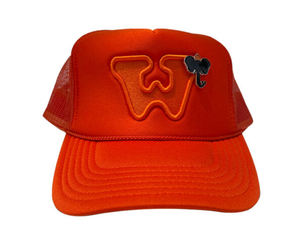Orange polyester foam The W trucker hat