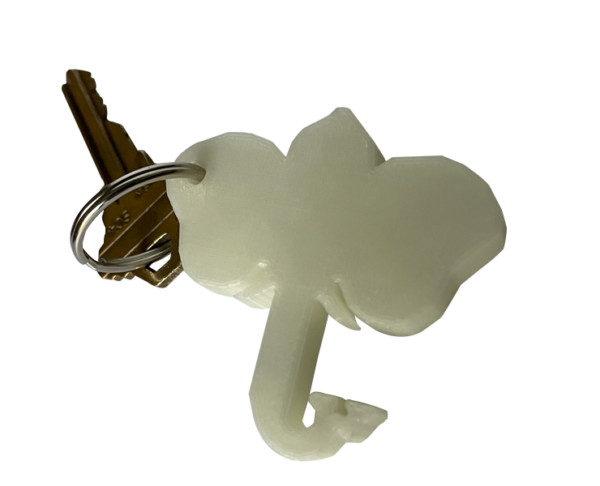 glow in the dark 3D printed key chain