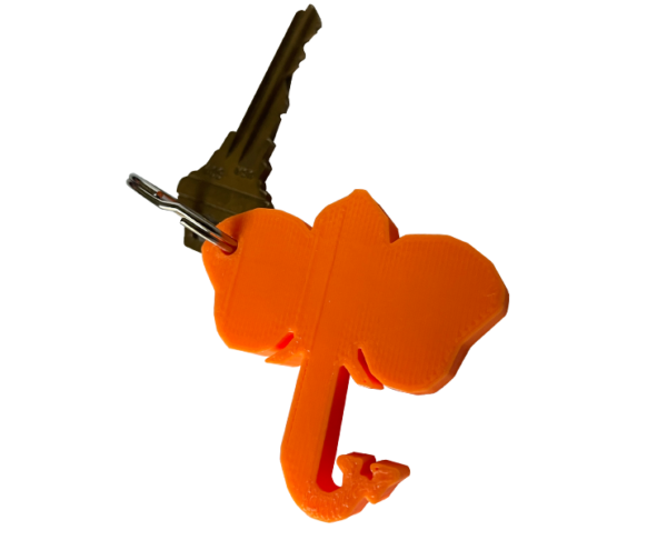 orange 3D key chain